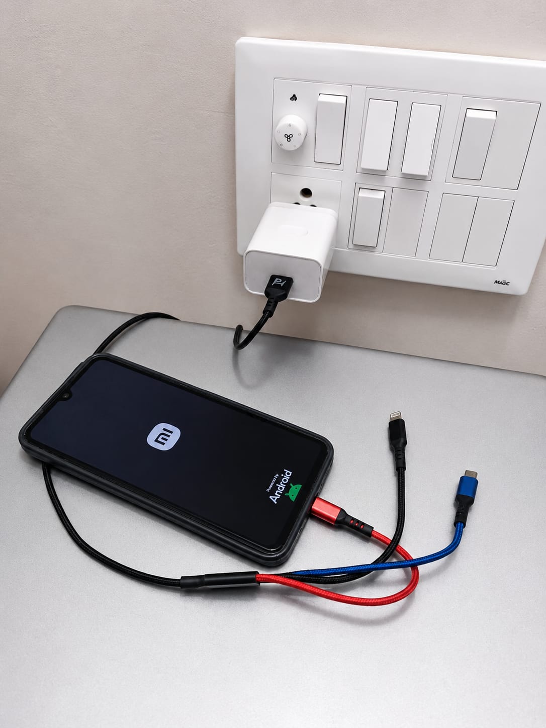 PerfectHO 3 in 1 Braided Fast Charging Cable